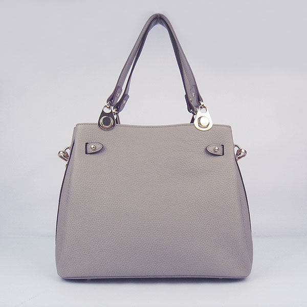 Best Hermes New Arrival Double-duty leather handbag Grey 60668